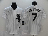 White Sox 7 Tim Anderson White 2020 Nike Cool Base Jersey,baseball caps,new era cap wholesale,wholesale hats